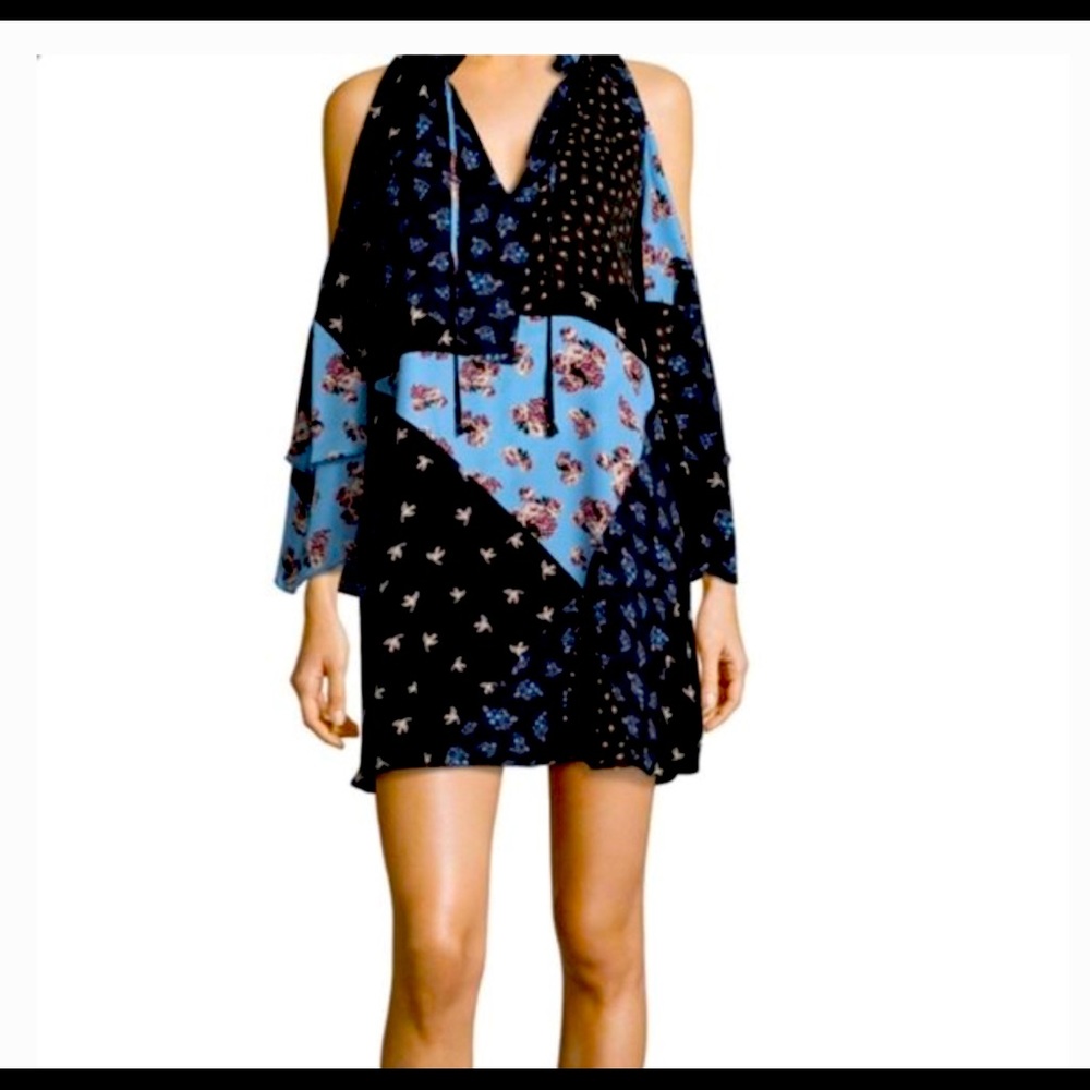 Parker Silk Birchwood Cold Shoulder Dress